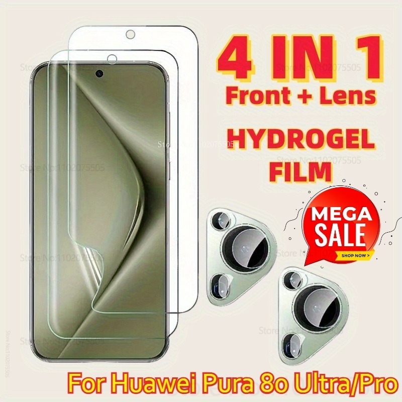 Photography Kit Huawei Pura 80 Ultra - [4-in-1]2Pcs HD Anti-Scratch Hydrogel Film Screen