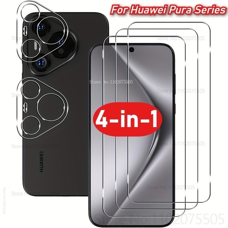 Photography Kit Huawei Pura 80 Ultra - [4-in-1]2Pcs Full Coverage Tempered Glass+2Pcs Camera