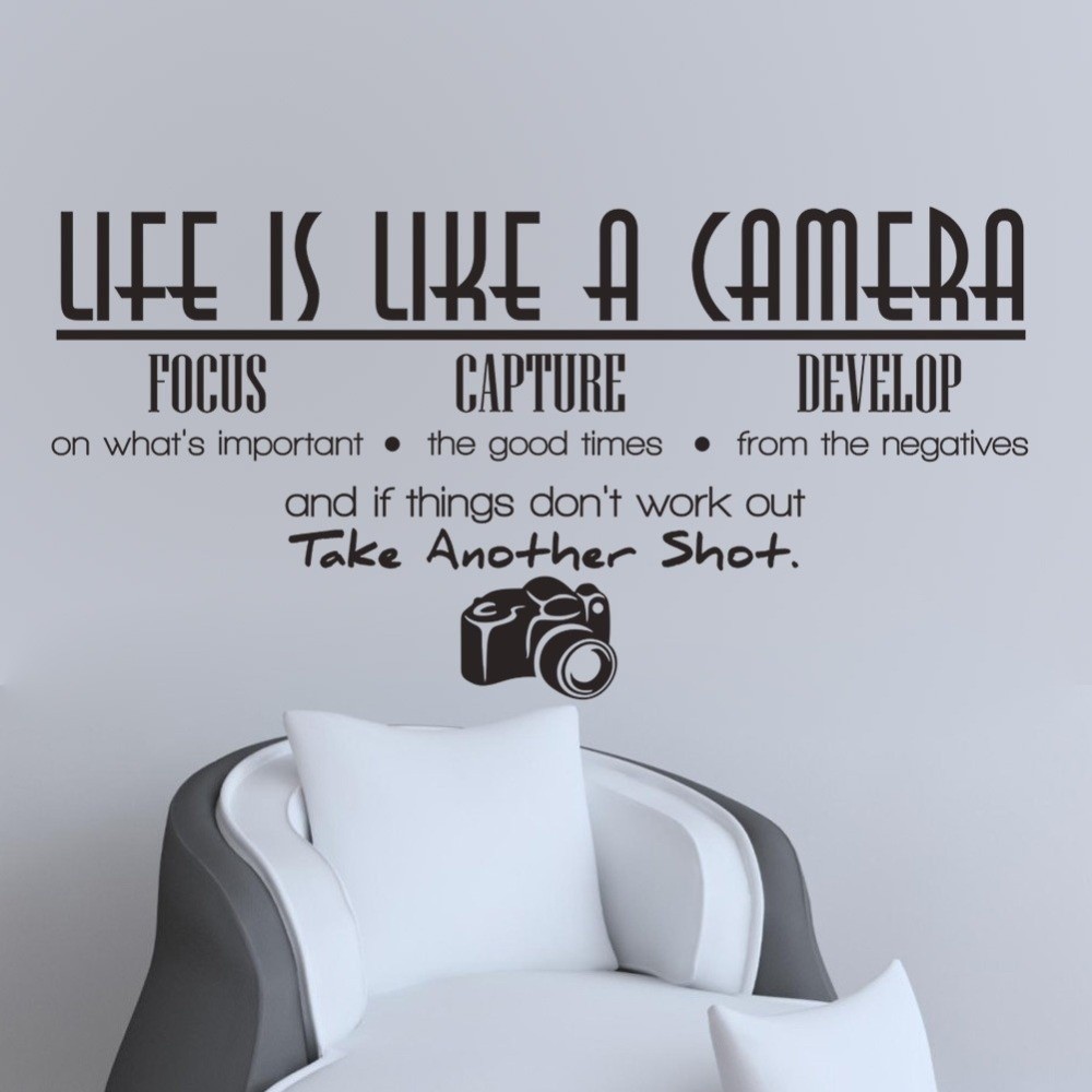 PVC Vinyl Wall Stickers 25x70c - Photography Quotes review and price