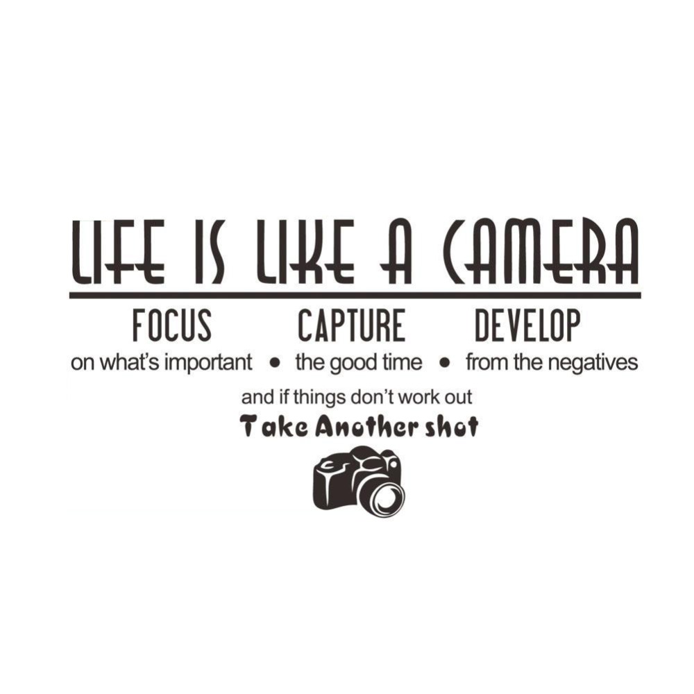 PVC Vinyl Wall Stickers 25x70c - Photography Quotes review and price